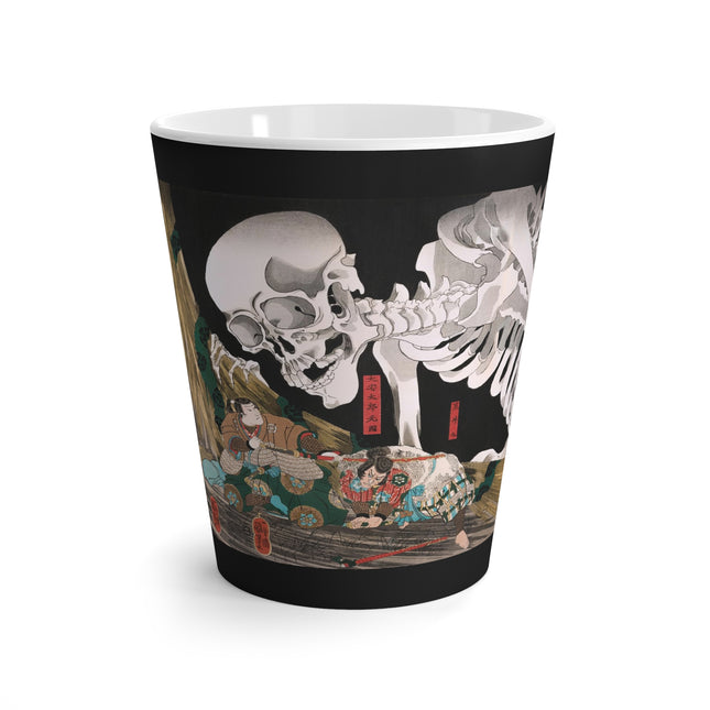 Mitsukuni Defying the Skeleton Spectre by Utagawa Kuniyoshi Latte Mug