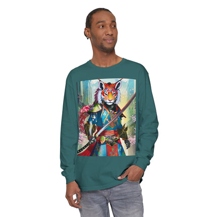 Cyberpunk Samurai Lion Long Sleeve T-Shirt
