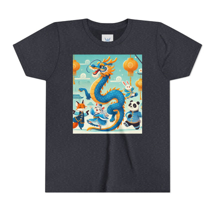 Blue & Gold Dragon Festival Parade Youth Short Sleeve Tee