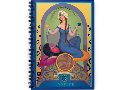 December & Tanzanite (from the Gem Series) by Sofia Chiostri Spiral Notebook - Ruled Line