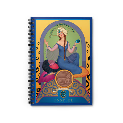 December & Tanzanite (from the Gem Series) by Sofia Chiostri Spiral Notebook - Ruled Line