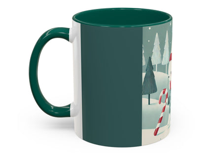 Candy Cane Timekeeper Bunny Colorful Mugs (11oz, 15oz)