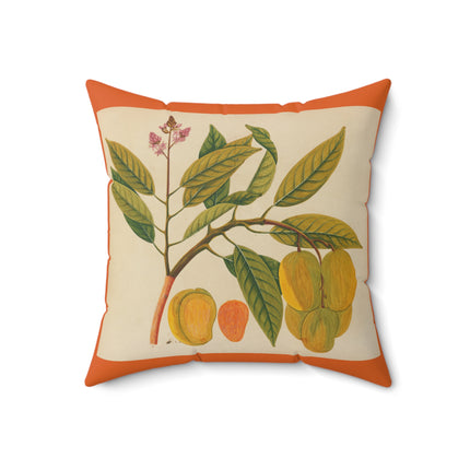 Album of watercolors of Asian fruits and flowers Pl.21 by Anonymous Spun Polyester Square Pillow