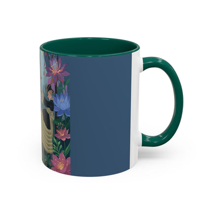 The Ladies And The Enchanted Macaw Colorful Mugs – Art Deco Botanical Elegance