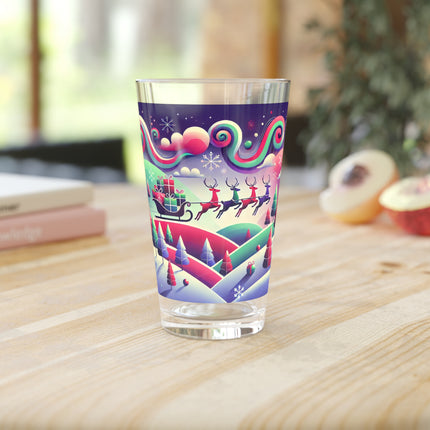 Festive Reindeer Flight Glass, 16oz