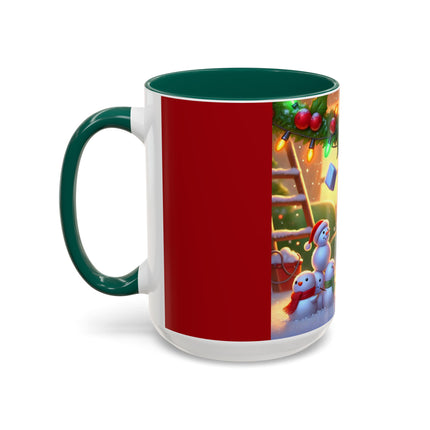 Naughty or Nice Kitten Christmas Colorful Mugs (11oz, 15oz)
