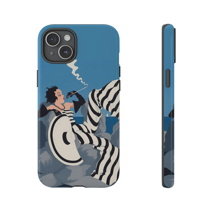 Art Deco Smoker Phone Case – Glamorous Lounging & Timeless Allure