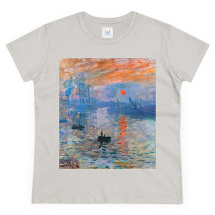Sunrise by Claude Monet Women's Midweight Cotton Tee