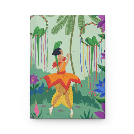 🦜🌺 The Parrot Garden Performer Hardcover Journal – Art Deco Fashion Illustration