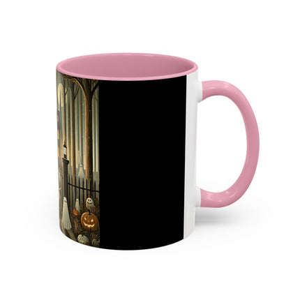 Ghostly Welcome – A Halloween Night Colorful Mugs (11oz, 15oz)