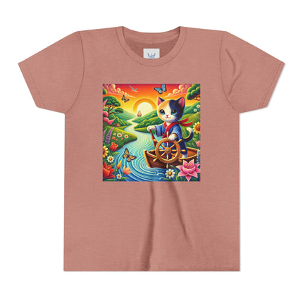 Sailor Kitten’s River Adventure Youth Short Sleeve Tee