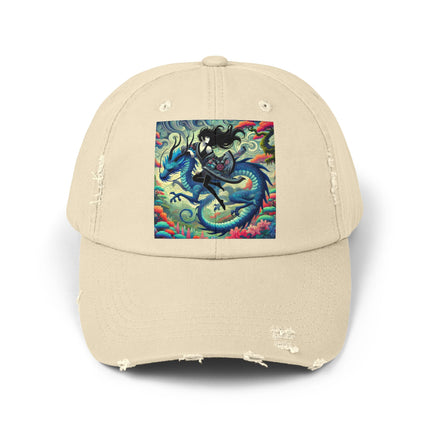 Mystic Guardian of the Sky Unisex Distressed Cap