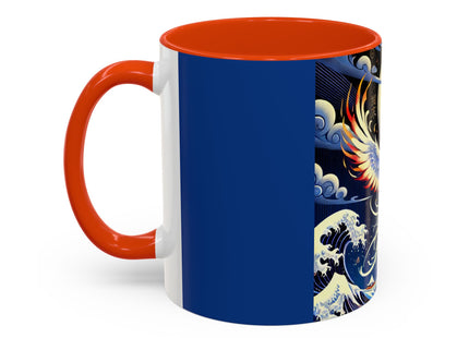 Majestic White Crane Colorful Mugs (11oz, 15oz)