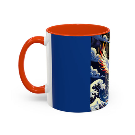 Majestic White Crane Colorful Mugs (11oz, 15oz)