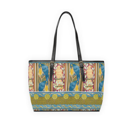 Eagle and Oak, Macaws and Corn by Maurice Pillard Verneuil PU Leather Shoulder Bag