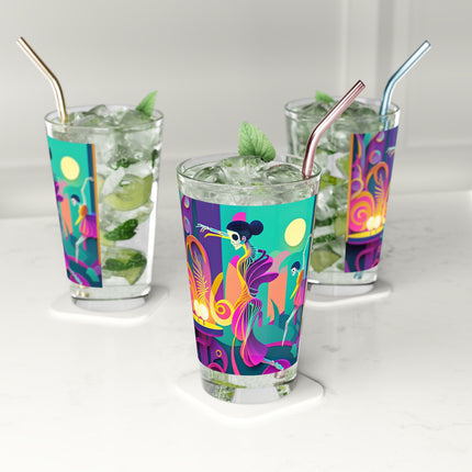Dance of the Skeleton Ballerinas Glass, 16oz