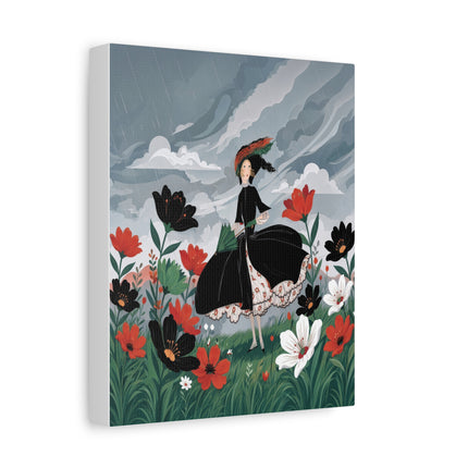 🌧️🌺 The Stormy Flower Walk Placemat – Art Deco Floral Fashion