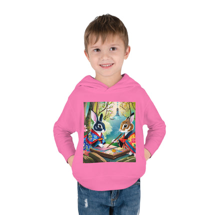 Fairy Animals Writing Wishes Toddler Pullover Fleece Hoodie