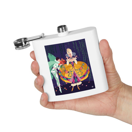 Enchanted Courtship Flask – Whimsical Elegance & Floral Romance