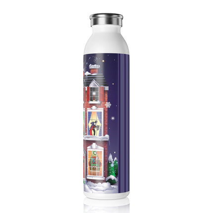 A Christmas Eve Celebration Slim Water Bottle