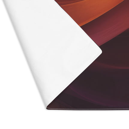 Wave Pattern with Intertwined Hues of Orange, Rose, Maroon, and Purple Placemat, 1pc