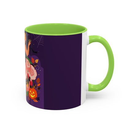 🌹🎃 The Lady Of The Haunted Rose Garden Colorful Mug – Romantic Halloween Charm