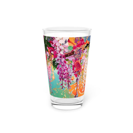 Golden Wisteria Elegance Glass, 16oz