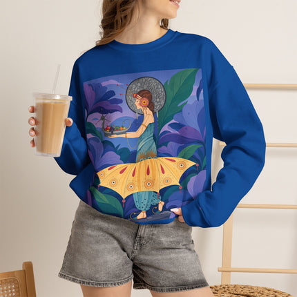 🦋🌿 The Butterfly Garden Offering Crewneck Sweatshirt – Art Deco Botanical Fantasy
