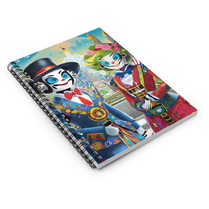 Cyber Punk Robots Spiral Notebook - Ruled Line