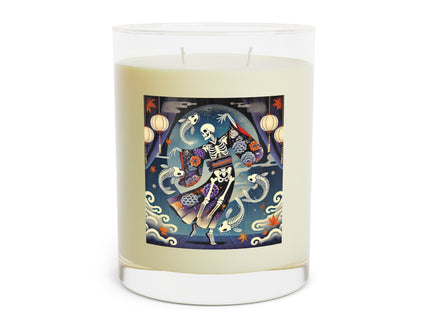 Skeleton Kabuki Performer Scented Candle - Full Glass, 11oz