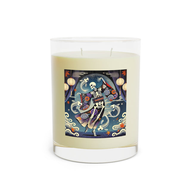 Skeleton Kabuki Performer Scented Candle - Full Glass, 11oz