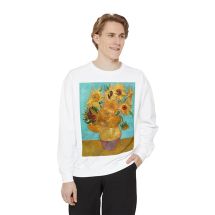 Vase with Twelve Sunflowers by Vincent Van Gogh Unisex Garment-Dyed Sweatshirt