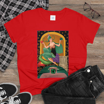 May & Emerald (from the Gem Series) by Sofia Chiostri Women's Midweight Cotton Tee