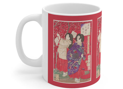Wood for the Plum Tree by Tsukioka Yoshitoshi Ceramic Mug 11oz