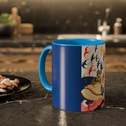 Flight of the Songbirds Colorful Mugs – Theatrical Whimsy & Colorful Harmony
