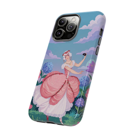 🎭🌸 The Lady Of The Secret Masquerade Phone Case – Art Deco Garden Fantasy