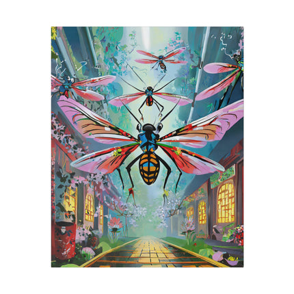 Neon Swarm Matte Canvas, Stretched, 0.75"