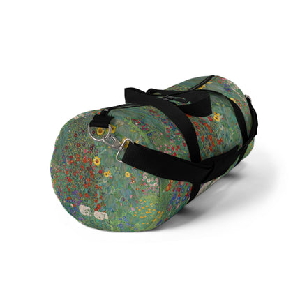 Farm Garden with Sunflowers by Gustav Klimt Duffle Bag