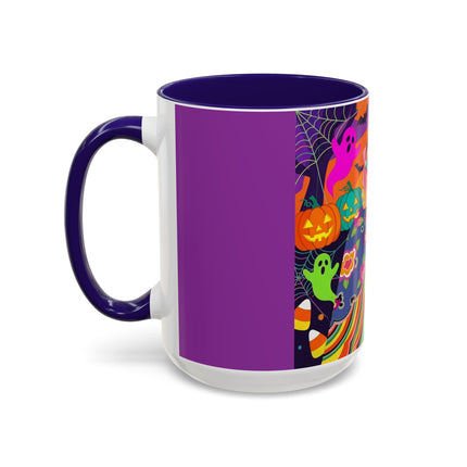 🌈👻 The Rainbow Ghost Masquerade Colorful Mug – Colorful Halloween Charm