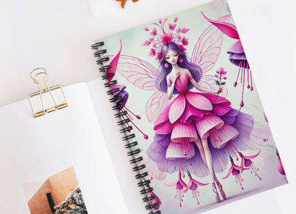 Fuchsia Fairy Spiral Notebook - Ruled Line