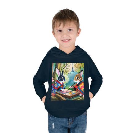 Fairy Animals Writing Wishes Toddler Pullover Fleece Hoodie