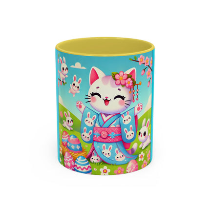 Springtime Kitten’s Easter Joy Colorful Mugs (11oz, 15oz)