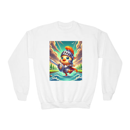 Valiant Duck Youth Crewneck Sweatshirt – Courage, Adventure & Heroic Fun