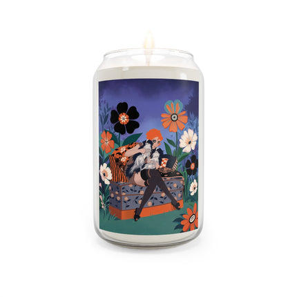 🧡🌙 The Lady Of The Midnight Garden Scented Soy Candle – Art Deco Floral Glamour