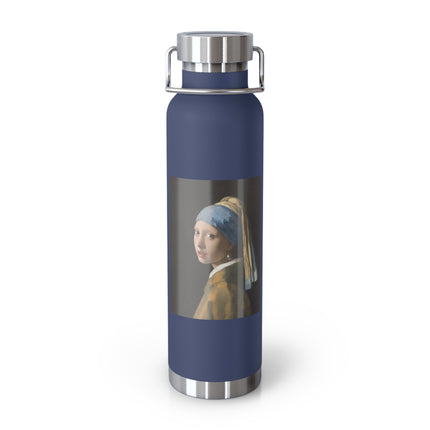 Girl with a Pearl Earring by Johannes Vermeer Copper Vacuum Insulated Bottle, 22oz