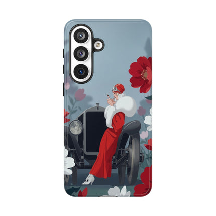 🚗🌺 The Lady Of The Grand Touring Car Phone Case – Art Deco Motoring Elegance