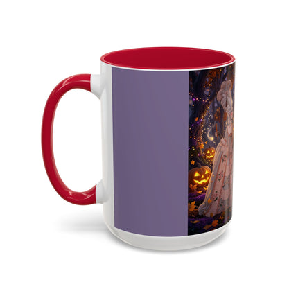 🎃🌙 The Midnight Court Of Pumpkin Grove Colorful Mug – Elegant Halloween Masquerade