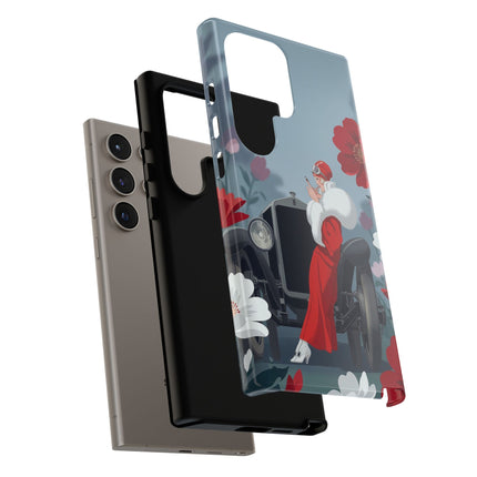 🚗🌺 The Lady Of The Grand Touring Car Phone Case – Art Deco Motoring Elegance