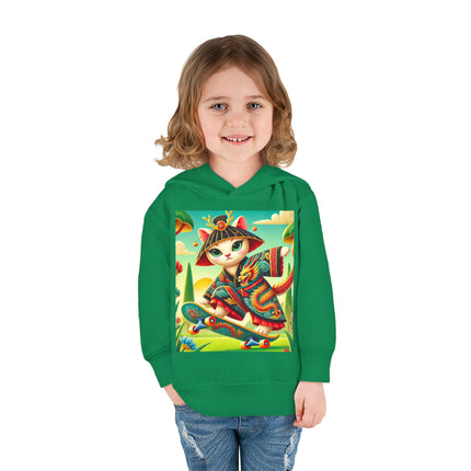 Dragon Dance on Wheels Toddler Pullover Fleece Hoodie