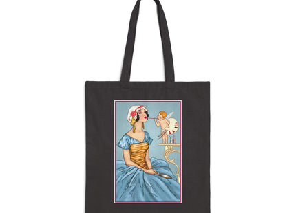 The Enchanting Painter: A Fairy's Artistic Touch Cotton Canvas Tote Bag